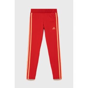 Dětské legíny adidas Performance HE2016 červená barva, s aplikací