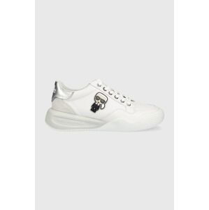 Kožené sneakers boty Karl Lagerfeld KAPRI RUN bílá barva, KL62830
