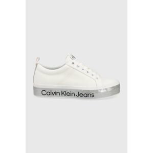 Tenisky Calvin Klein Jeans dámské, bílá barva