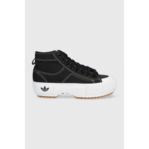 Kecky adidas Originals Nizza dámské, černá barva, GZ8857-BLK/WHT