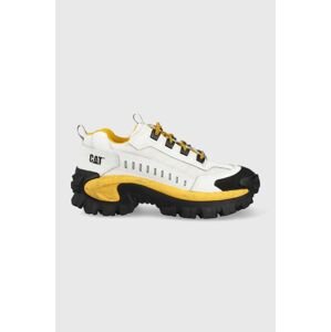 Kožené sneakers boty Caterpillar INTRUDER bílá barva