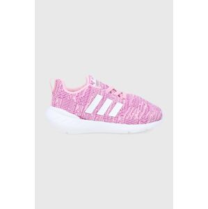 Dětské boty adidas Originals Swift Run 22 GW8185 růžová barva