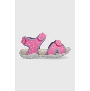 Dětské sandály Geox růžová barva