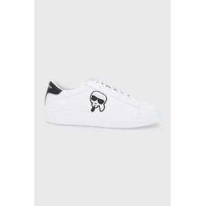 Kožené boty Karl Lagerfeld Kupsole III bílá barva