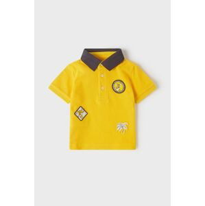 Dětské polo tričko Mayoral žlutá barva, s aplikací