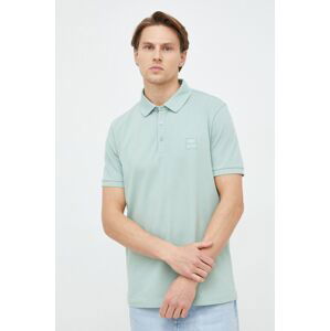 Polo tričko BOSS CASUAL zelená barva, 50472668