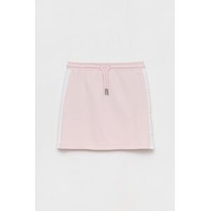 Dětská sukně Calvin Klein Jeans růžová barva, mini, jednoduchý