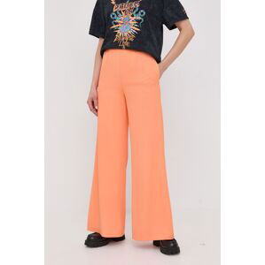 Kalhoty Patrizia Pepe dámské, oranžová barva, široké, high waist