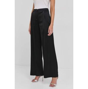 Kalhoty Patrizia Pepe dámské, černá barva, jednoduché, high waist, 8P0376 A2HU