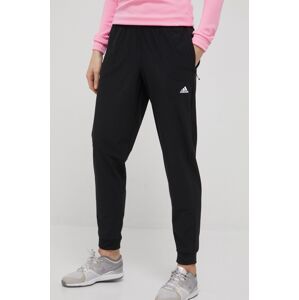 Tréninkové kalhoty adidas Performance Versatile HD9622 dámské, černá barva, jednoduché, high waist