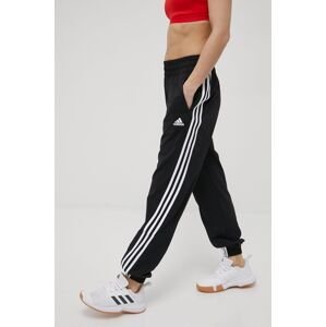 Kalhoty adidas Performance H59081 dámské, černá barva, jogger, high waist
