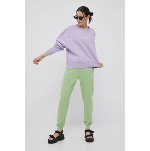 Kalhoty Karl Kani dámské, zelená barva, s aplikací, KW2210062-green