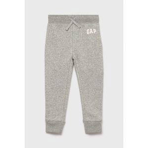 Dětské kalhoty GAP šedá barva, s aplikací