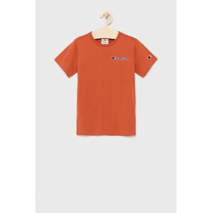Dětské bavlněné tričko Champion 305955 červená barva, s aplikací