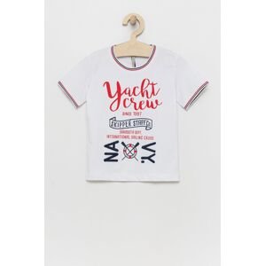 Dětské bavlněné tričko Birba&Trybeyond bílá barva, s aplikací