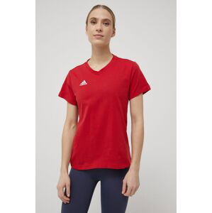 Tričko adidas Performance Entrada 22 HC0441 dámský, červená barva