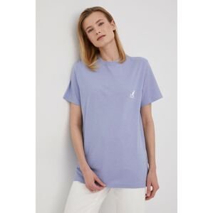 Bavlněné tričko Kangol fialová barva, KLEU006.D-115