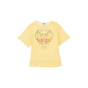 Dětské bavlněné tričko Kenzo Kids žlutá barva