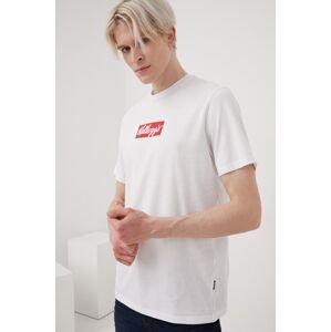 Bavlněné tričko Only & Sons bílá barva, s potiskem
