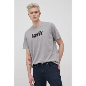 Bavlněné tričko Levi's šedá barva, melanžové, 16143.0392-Greys