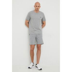 Pyžamové tričko BOSS šedá barva, s aplikací