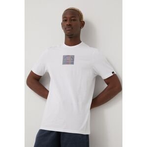 Bavlněné tričko Ellesse bílá barva, s aplikací, SHM13829-WHITE