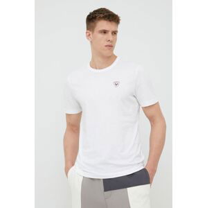 Bavlněné tričko Rossignol bílá barva, s aplikací