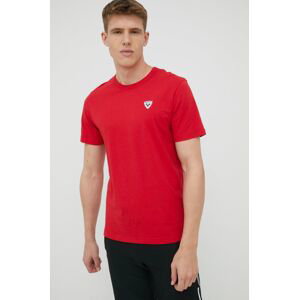 Bavlněné tričko Rossignol červená barva, s aplikací