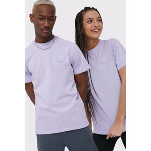 Bavlněné tričko Fila fialová barva, s aplikací