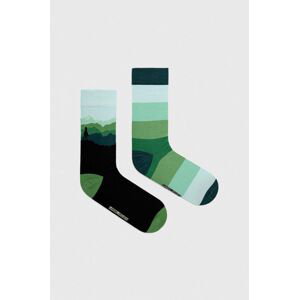 Ponožky Medicine 2-pack pánské, zelená barva