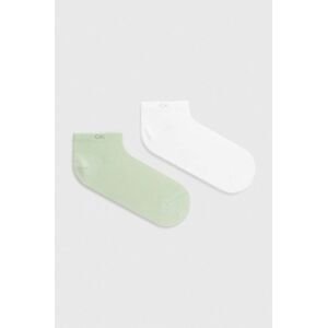 Ponožky Calvin Klein dámské, zelená barva