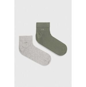Ponožky Calvin Klein 2-pack pánské, šedá barva