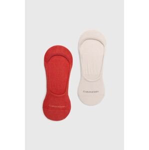 Ponožky Calvin Klein 2-pack pánské, béžová barva