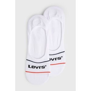 Ponožky Levi's ( 2-pak) pánské, bílá barva, 37157.0771-whitebluer