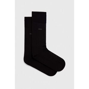 Bavlněné ponožky BOSS černá barva