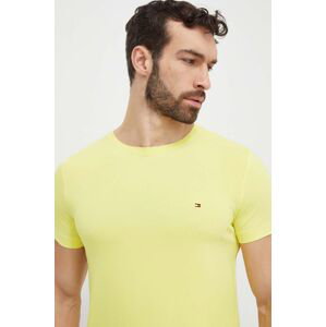 Tričko Tommy Hilfiger žlutá barva, MW0MW10800