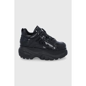 Kožené boty Buffalo 1339-14 2.0 černá barva, na platformě, 1533234