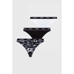 Tanga HUGO 3-pack bílá barva, 50495870