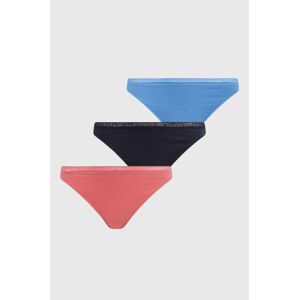 Tanga Tommy Hilfiger 3-pack tmavomodrá barva