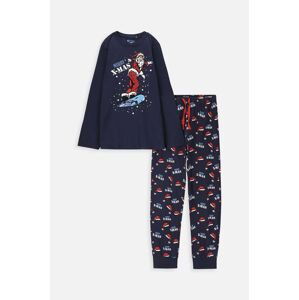 Dětské bavlněné pyžamo Coccodrillo tmavomodrá barva, s potiskem