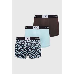 Boxerky Calvin Klein Underwear 3-pack pánské, zelená barva, 000NB3532E