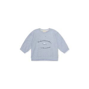 Kojenecká mikina That's mine 005073 Finley Little Brother Sweatshirt hnědá barva, s aplikací