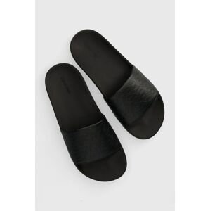 Pantofle Calvin Klein POOL SLIDE - MONO dámské, černá barva, HW0HW01624