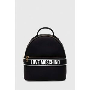 Batoh Love Moschino dámský, černá barva, malý, s potiskem