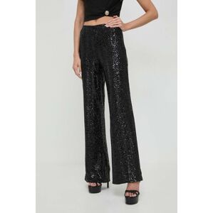 Kalhoty Guess SEREH dámské, černá barva, široké, high waist, W4RB02 KBX10