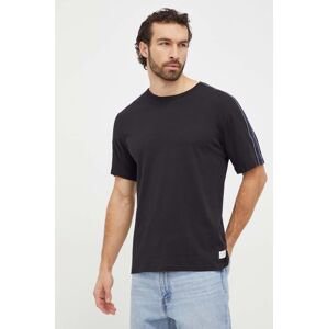 Bavlněné tričko Tommy Hilfiger černá barva