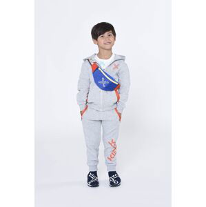 Dětská bavlněná mikina Kenzo Kids šedá barva, s potiskem