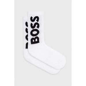 Ponožky BOSS pánské, bílá barva