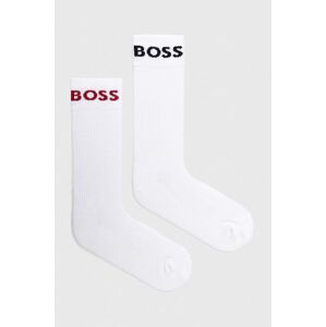 Ponožky BOSS 2-pack pánské, bílá barva, 50467707