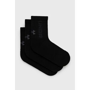 Ponožky Under Armour 3-pack černá barva, 1373084
